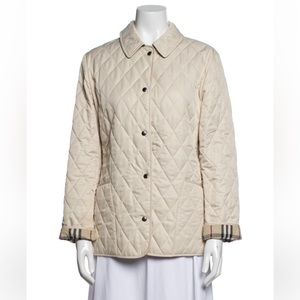 Burberry cream quilted coat